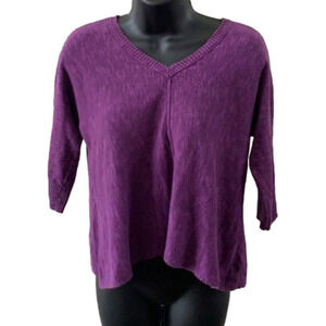 𝅺EILEEN Fisher Petite Crop Top Blouse Sweater